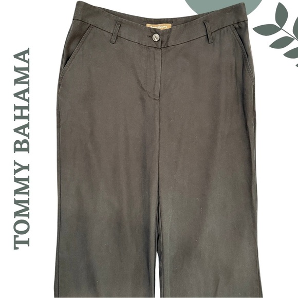 Tommy Bahama Black Tencel Wide-Leg Pants | Relaxed Fit | Size 10 - Picture 3 of 6